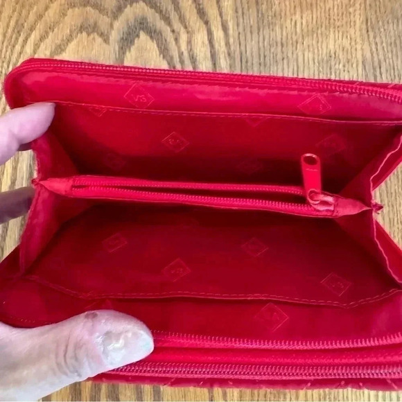 Vera Bradley, Quilted, RFID Card Case, Wallet, Red, 7”x4”x1.5” - Picture 4 of 9